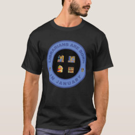 1月生まれの司書のためのデザインのバリエーション Tシャツ
