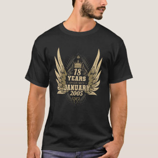 1月生まれの18歳の誕生日プレゼント Tシャツ