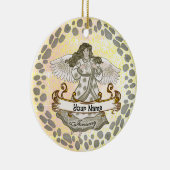 1月誕生日エンジェル誕生日カスタムオーナメント セラミックオーナメント (右)