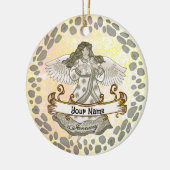 1月誕生日エンジェル誕生日カスタムオーナメント セラミックオーナメント (左)