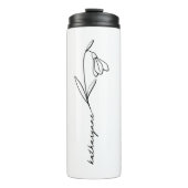 1月誕生日月雪だるま誕生花 タンブラー (正面)