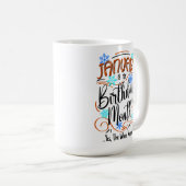 1月誕生日月、全体の月、ホットドリンク コーヒーマグカップ (正面右)