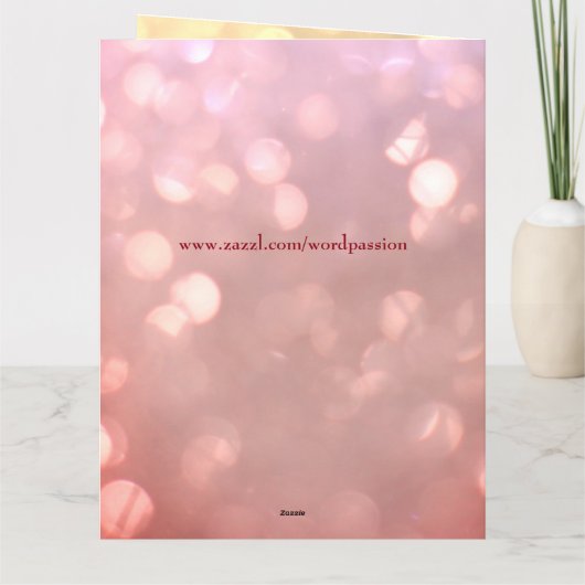 1月誕生日誕生石ガーネット挨拶 カード (裏面)