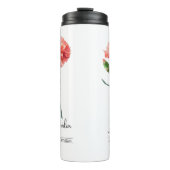 1月誕生月フラワーカーネーション タンブラー (正面)