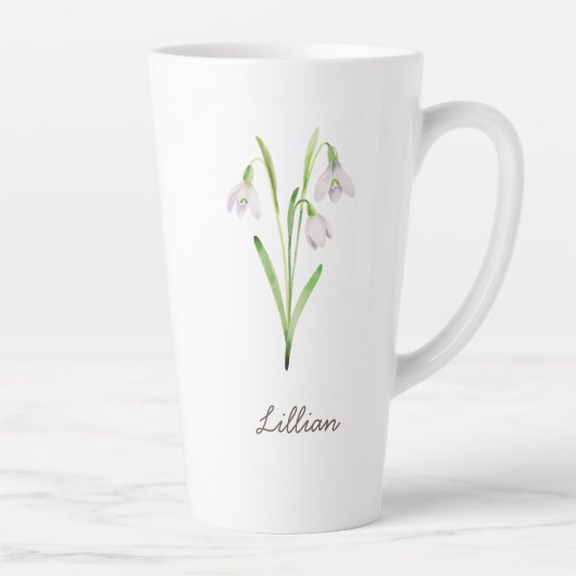 1月誕生月フラワースノードロップ カフェラテマグ (右)