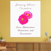 1月誕生月花カーネーションフローラエレガントー キャンバスプリント (インサイチュ (リビング))