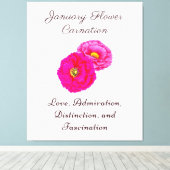 1月誕生月花カーネーションフローラエレガントー キャンバスプリント (インサイチュ (ウッドフロア))