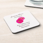 1月誕生月花カーネーションフローラエレガントー コースター (左側)