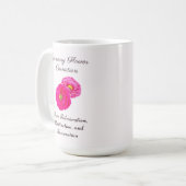 1月誕生月花カーネーションフローラエレガントー コーヒーマグカップ (正面左)