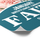 1月誕生月花クリスチャンウォールアート ポスター (角)