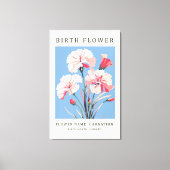 1月誕生月花市場 キャンバスプリント (正面)