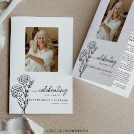 1月誕生月花葬儀プログラム チラシ