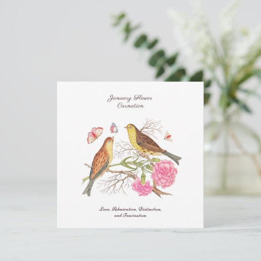 1月誕生月花誕生日ギフト (スタンド正面)