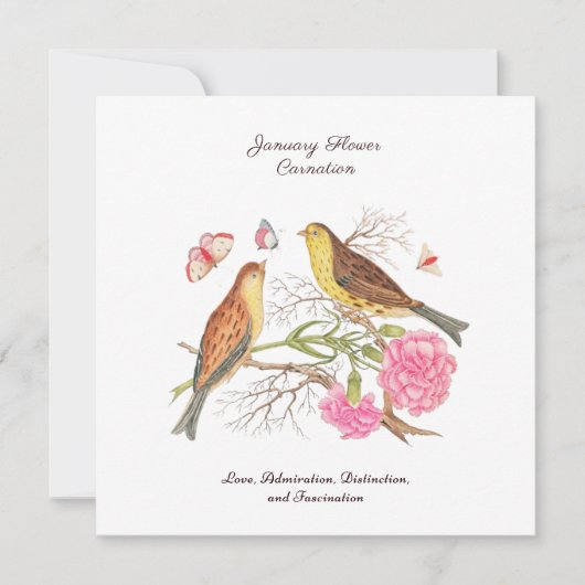 1月誕生月花誕生日ギフト (正面)