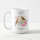 1月誕生月花誕生日ギフト コーヒーマグカップ (左)