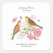 1月誕生月花誕生日ギフト スクエアシール (正面)