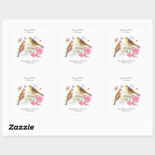 1月誕生月花誕生日ギフト スクエアシール (シート)