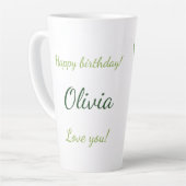 1月誕生花ギフト白い降雪花 カフェラテマグ (左アングル)