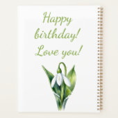 1月誕生花ギフト白い降雪花 プランナー手帳 (裏面)