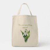 1月誕生花贈答白雪垂 トートバッグ (裏面)