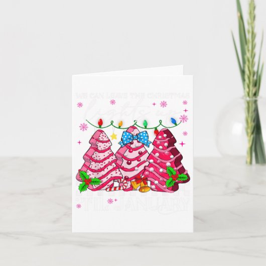 1月離れXまでクリスマスライトが点灯する カード (正面)