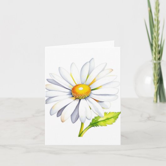 1月1デイジーデイB – 水彩画&ペン カード (正面)