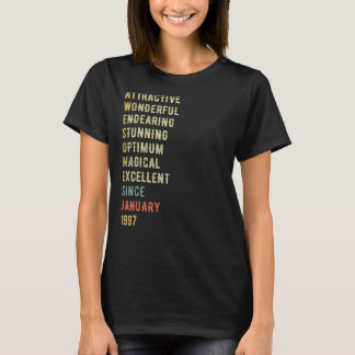 1月1日から26歳素晴らし26誕生日 Tシャツ