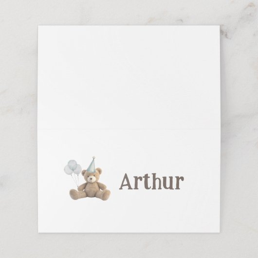 1月1日の誕生日パーティー座席表 プレイスカード (外部開封)