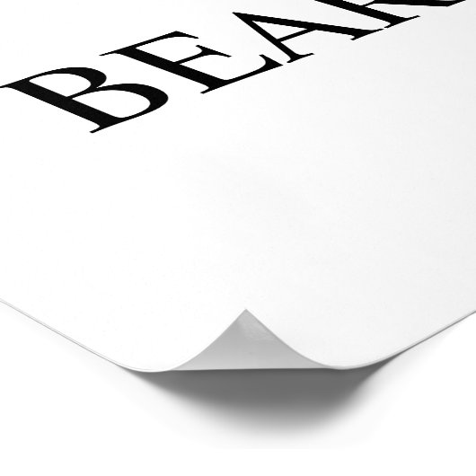 1月1日の誕生日ブルーベアーウェルカムサインポスター ポスター (角)