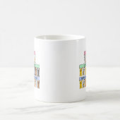 1月1日の誕生日、かわいい漫画猫 コーヒーマグカップ (中央)