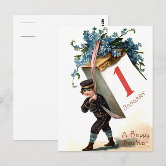 1月1日は来 ポストカード (正面/裏面)