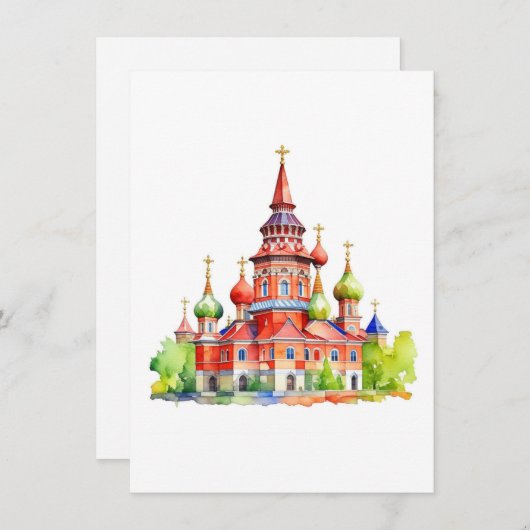 1月1日サンバジルの日の正統ロシアの教 シーズンカード (正面/裏面)