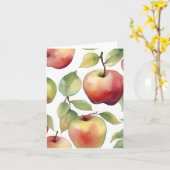 1月1日　アップルのギビングデーE　折りたたみグリーティングカード カード (黄色い花)