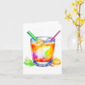 1月1日 全国二日酔いの日 A カード (黄色い花)