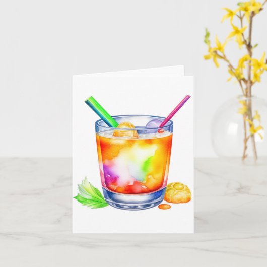 1月1日 全国二日酔いの日 A カード (黄色い花)