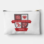 1月1日〜19日生まれの山羊座 誕生 crest™ アクセサリーポーチ (裏面)