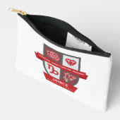 1月1日〜19日生まれの山羊座 誕生 crest™ アクセサリーポーチ (見開き)