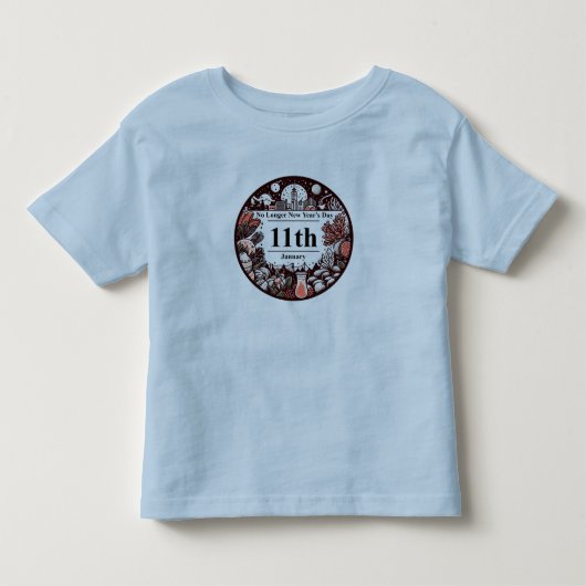 1月11日～元旦の廃止 トドラーTシャツ (正面)