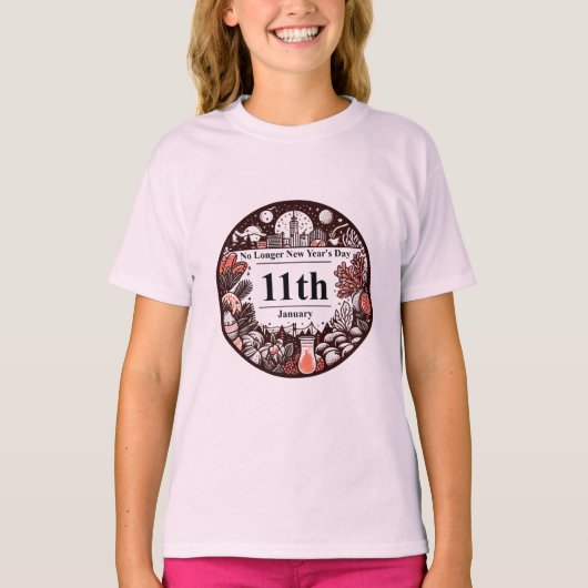 1月11日～元旦の廃止 Tシャツ (正面)