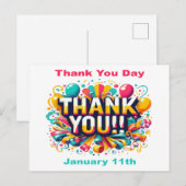 1月11日 - 感謝の日 ポストカード (正面/裏面)