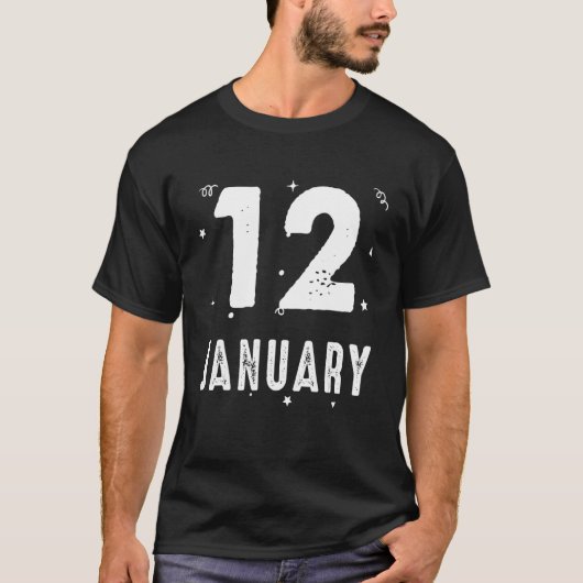 1月12日1月パーティー特別行事 Tシャツ (正面)