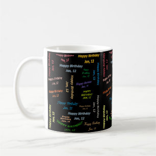 1月12日 誕生日マグカップ コーヒーマグカップ