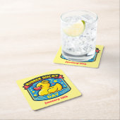 1月13日 – ゴムダッキー（アヒルちゃん）日 スクエアペーパーコースター (インサイチュ)