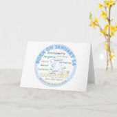 1月14日誕生日-山羊座 カード (黄色い花)