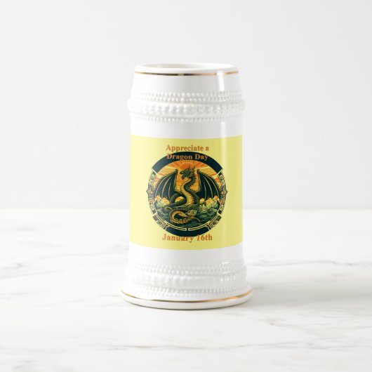 1月16日 – 感謝のドラゴンデー ビールジョッキ (中央)