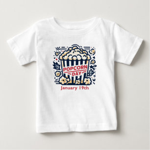 1月19日 – ポップコーンデー ベビーTシャツ
