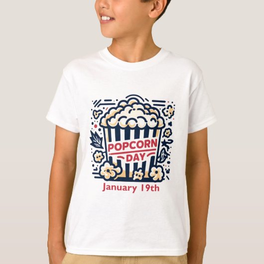 1月19日 – ポップコーンデー Tシャツ (正面)