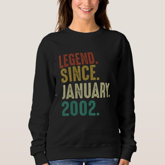 1月2日から21歳21歳の誕生日レジェンド スウェットシャツ (正面)
