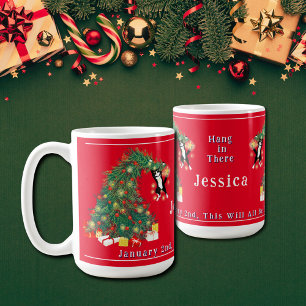 1月2日クリスマスを過ぎおもしろいる コーヒーマグカップ