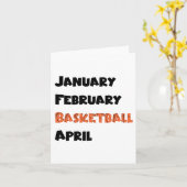 1月2日バスケットボール4月 カード (黄色い花)